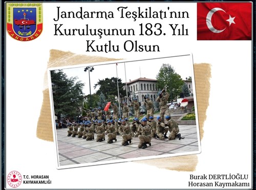 Jandarma Teşkilatının Kuruluşunun 183. Yılı 